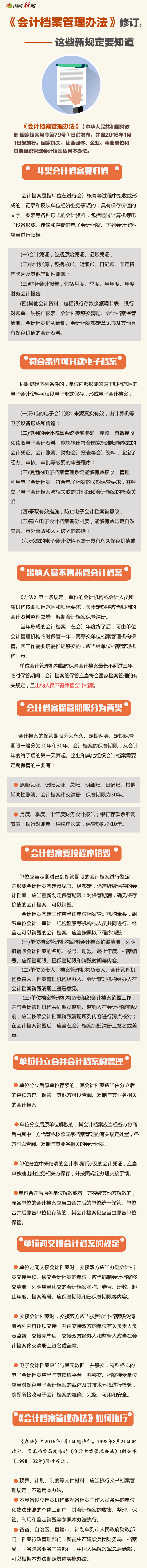 會計檔案管理辦法明年實施 這些新規定要知道
