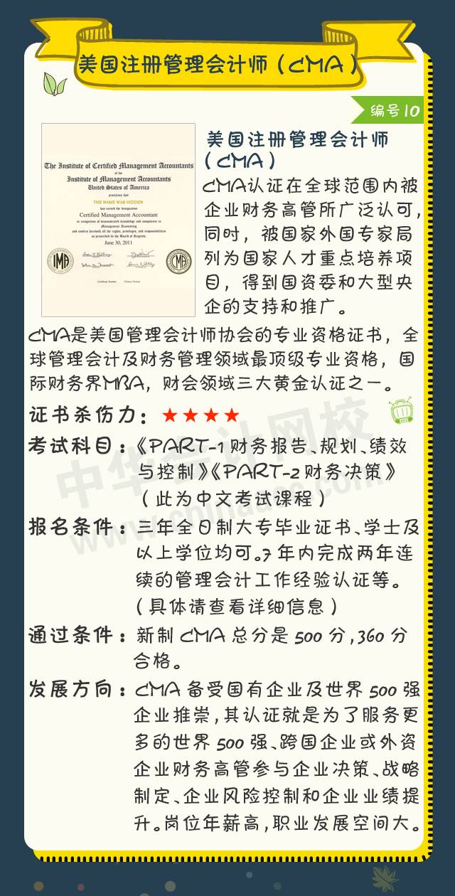 2018年會(huì)計(jì)人可考的證書(shū)大盤(pán)點(diǎn)！ACCA證書(shū)殺傷力六顆星