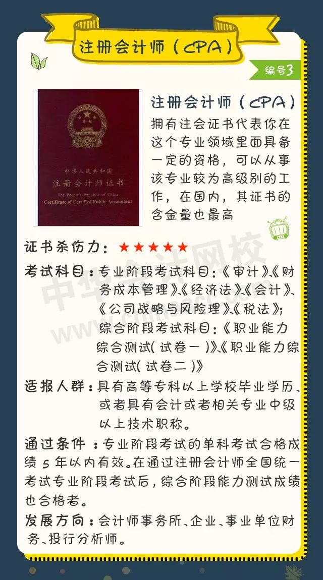 2018年會(huì)計(jì)人可考的證書(shū)大盤(pán)點(diǎn)！ACCA證書(shū)殺傷力六顆星