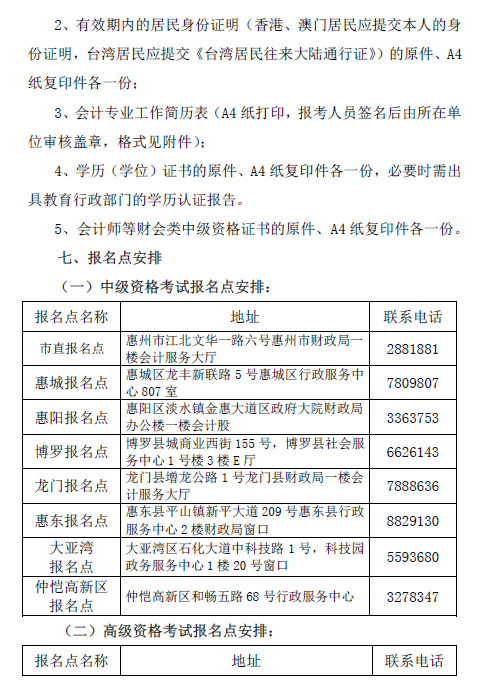 廣東惠州2018年中級會(huì)計(jì)職稱報(bào)名通知