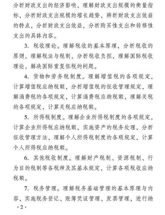 2018年度經(jīng)濟師考試中級財政稅收考試大綱