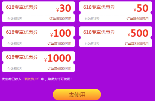618專享優惠券