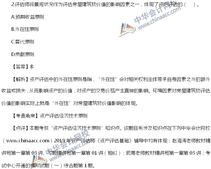 資產評估師歷年試題摘錄