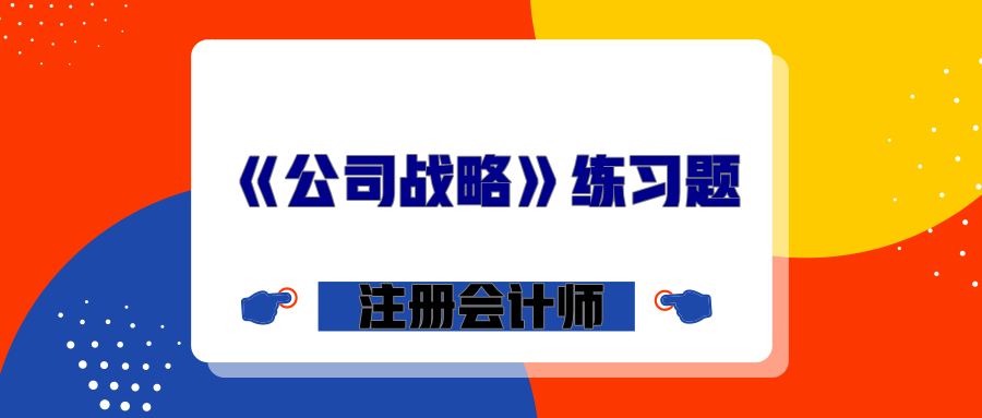 注會《公司戰略》練習題