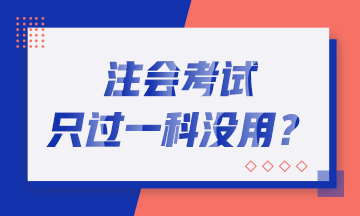 恭喜CPA考生！2019年注會只過一科也有大用！
