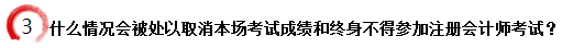 什么情況會被處以取消本場考試成績和終身不得參加注冊會計師考試？