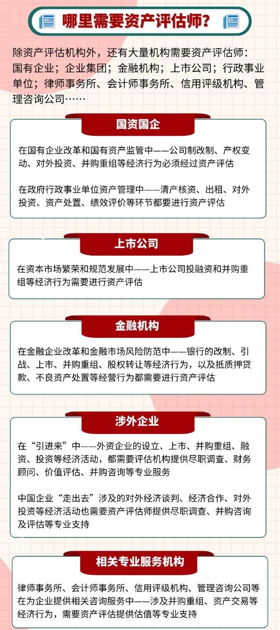 資產評估師都可以從事哪些工作？