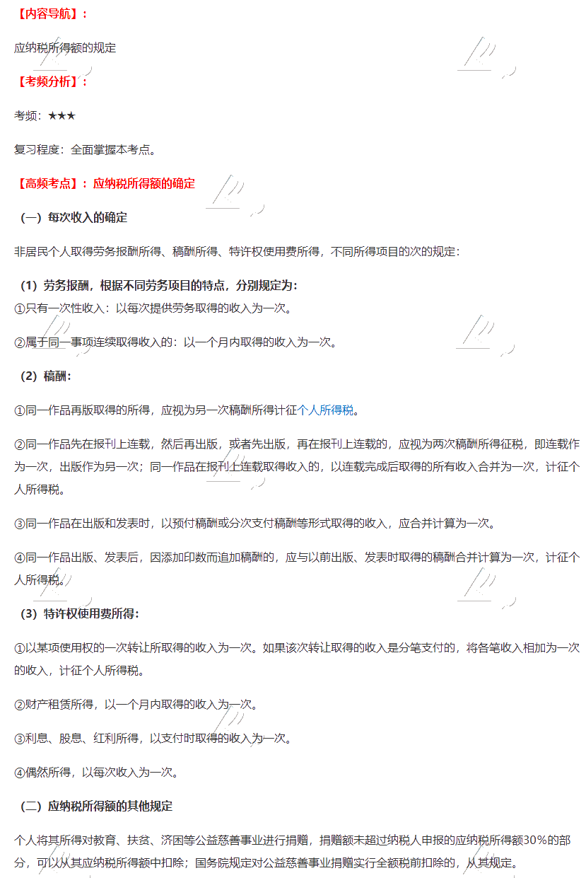 2020注會《稅法》第五章高頻考點(diǎn)：應(yīng)納稅所得額的確定