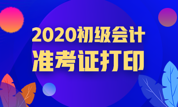 江蘇2020初級(jí)會(huì)計(jì)準(zhǔn)考證打印入口/打印時(shí)間