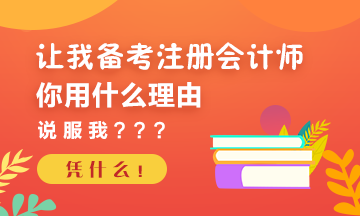 讓我考注冊(cè)會(huì)計(jì)師~你的理由是什么？請(qǐng)你說服我！
