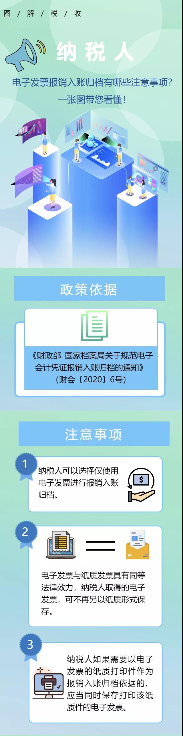 電子發票報銷入賬歸檔有哪些注意事項？一圖看懂