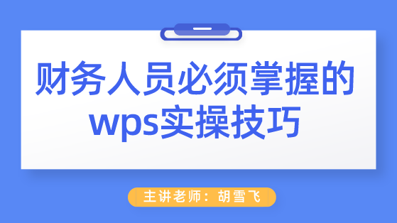 財務人員必須掌握的wps實操技巧 助你工作效率成倍提高！