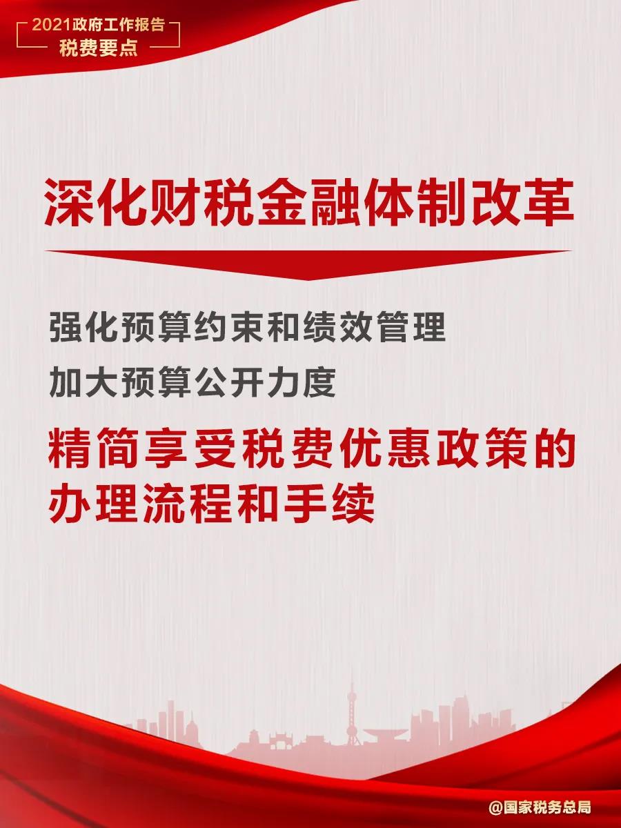 @納稅人繳費人：政府工作報告中的這些稅費好消息請查收！