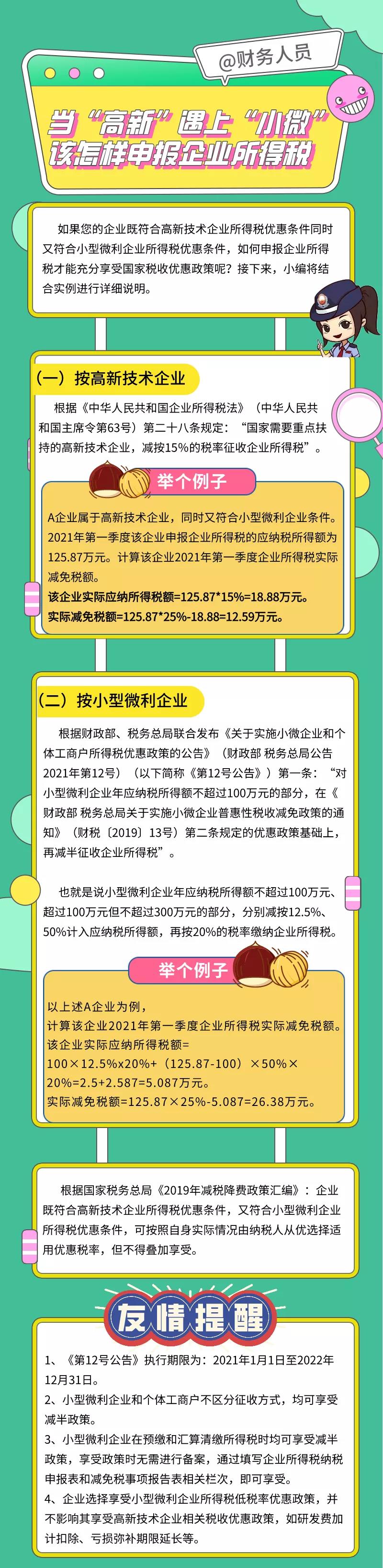 當“高新”遇上“小微”該怎樣申報企業所得稅？