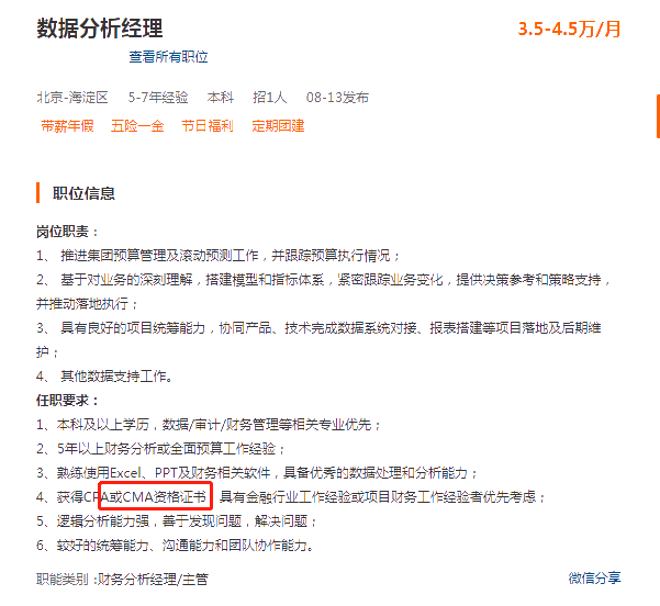 考CMA國內有用嗎？CMA含金量有多高？