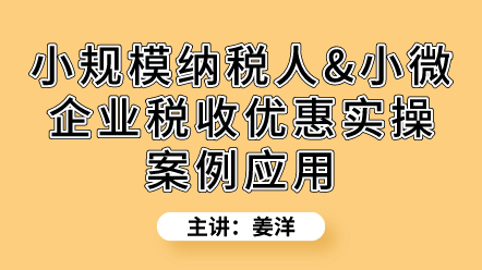 小規模納稅人&小微企業稅收優惠有哪些？實操案例解讀