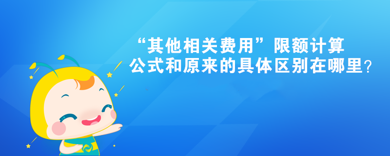 “其他相關費用”限額計算公式和原來的具體區別在哪里？