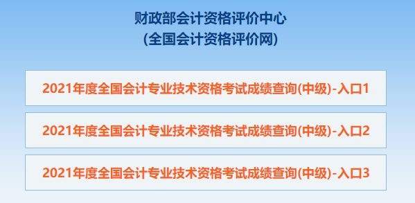 2021年中級(jí)會(huì)計(jì)考試成績(jī)查詢(xún)流程 快去查分！