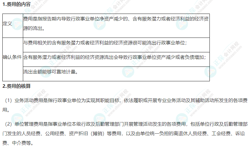 2022年《高級會計實務》高頻考點：行政事業單位費用