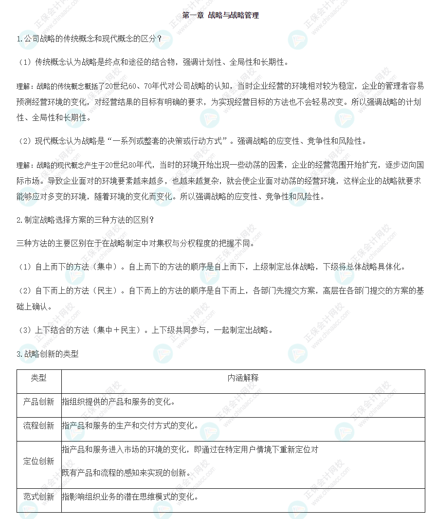 2022注會戰略基礎階段易錯知識