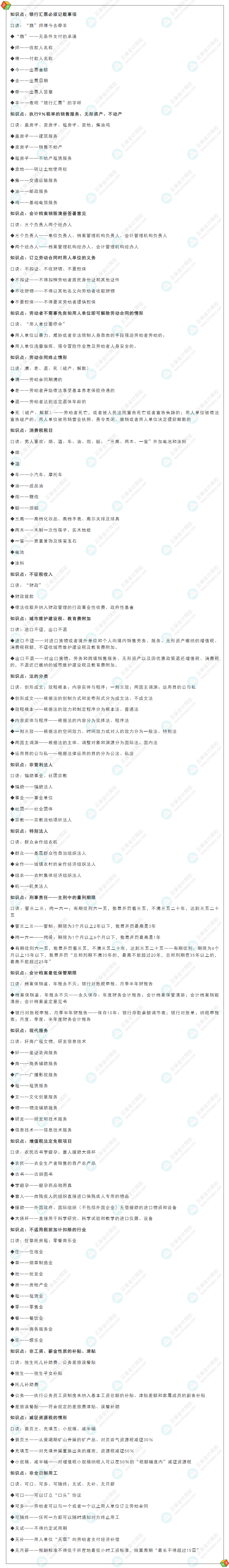 快速掌握！2022年初級會計《經(jīng)濟(jì)法基礎(chǔ)》必背口訣！