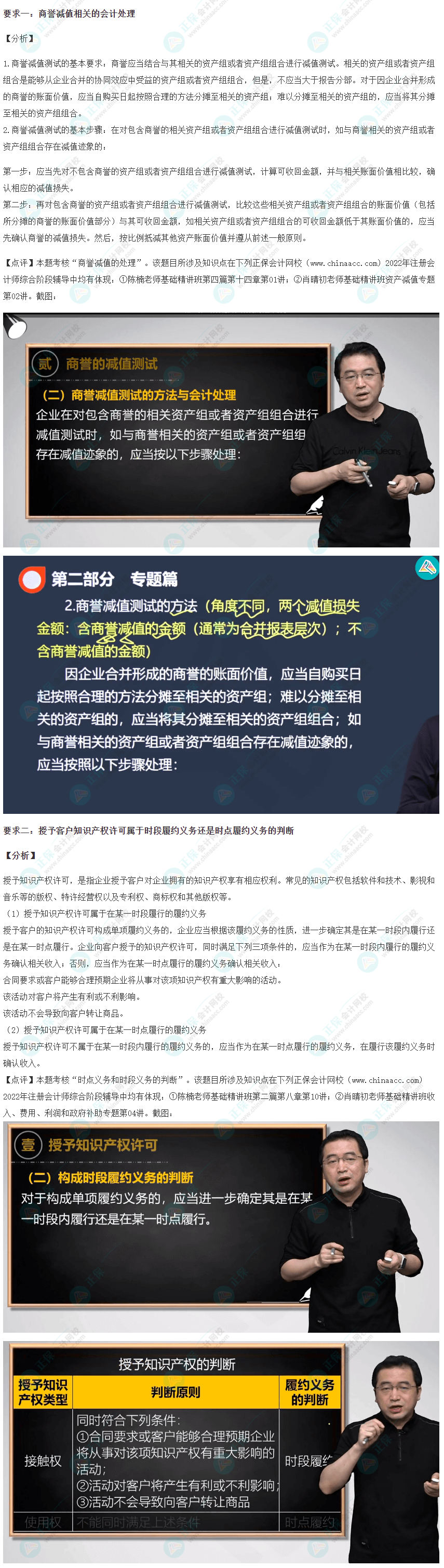 2022年CPA考試《職業一》考試試題涉及知識點（回憶版）