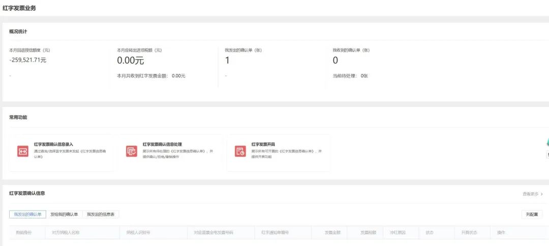 紅字發票信息確認單的開具及確認2