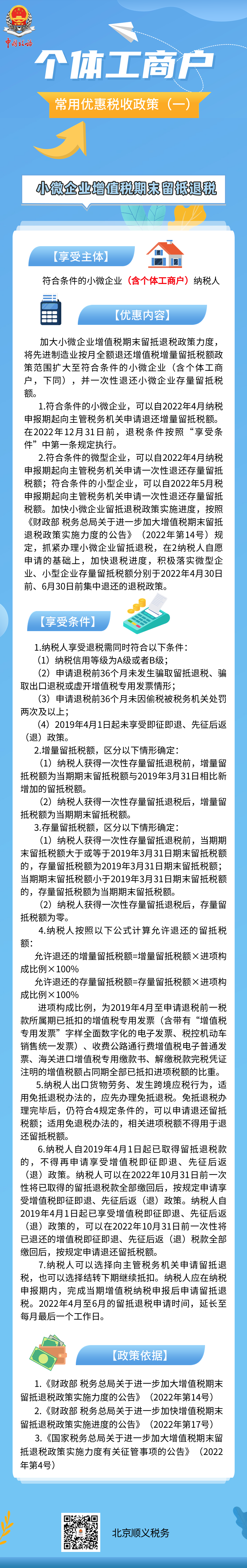 個體工商戶常用優惠稅收政策！1