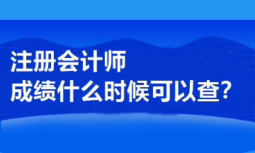 注冊會計師成績什么時候可以查？