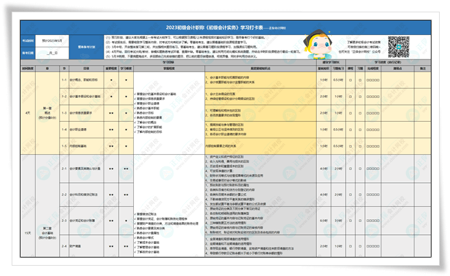 報(bào)考初會(huì)這樣學(xué)！初級(jí)er進(jìn)群領(lǐng)取2023學(xué)習(xí)打卡表 對(duì)照著備考！