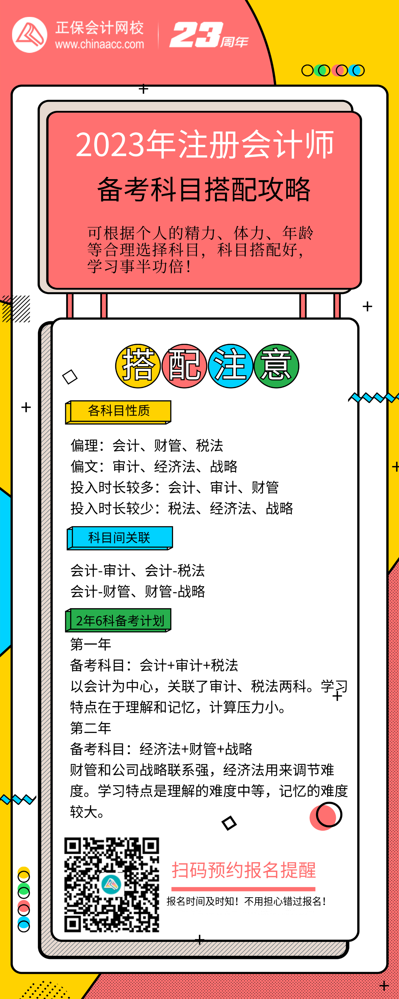 備考2023年注會考試 科目搭配需要注意什么？