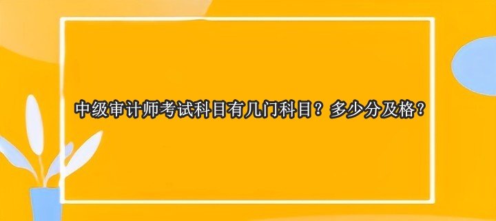 中級(jí)審計(jì)師考試科目有幾門(mén)科目？多少分及格？