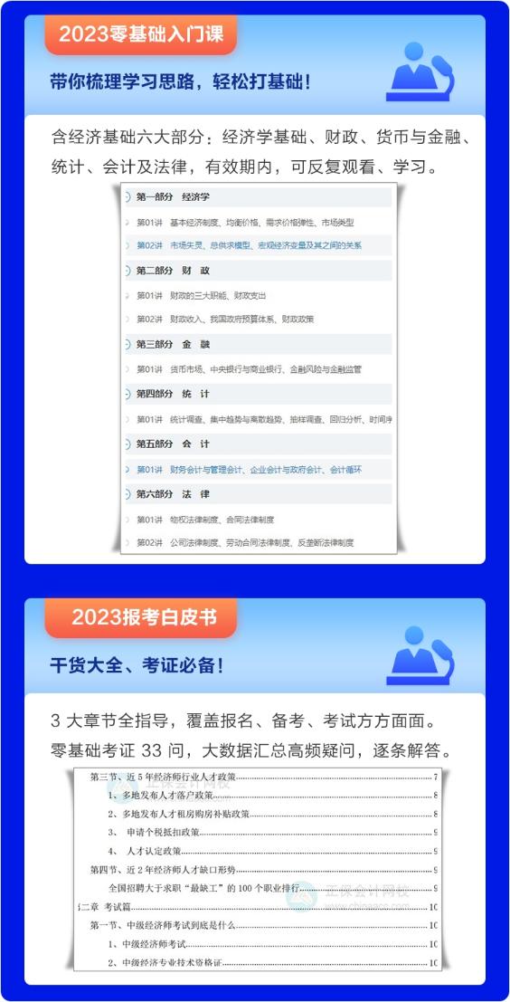 限時1元！2023中級經濟師新手必修課 入門無壓力！