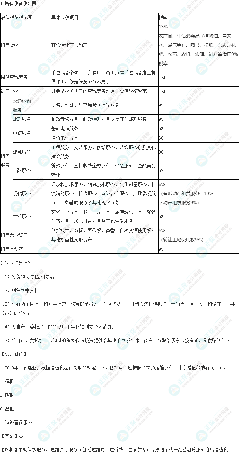 2023年《經濟法基礎》高頻考點：增值稅征稅范圍