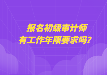 報(bào)名初級(jí)審計(jì)師有工作年限要求嗎？