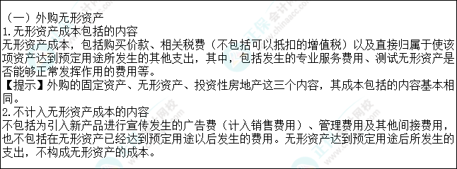 2023注會會計(jì)核心入門知識點(diǎn)6：外購無形資產(chǎn)的初始計(jì)量