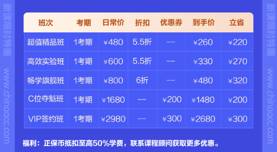 2024年初級會(huì)計(jì)新課火熱上線招生 購課低至5.5折！