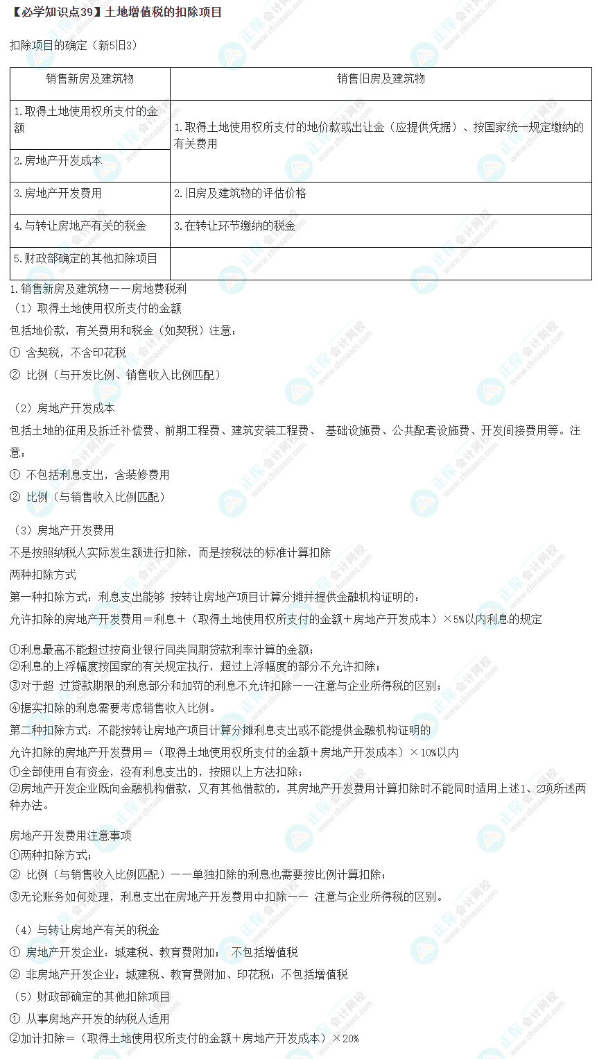 2023年注會《稅法》基礎(chǔ)階段必學(xué)知識點(diǎn)
