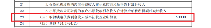 鐵路債券利息收入減半征收企業所得稅