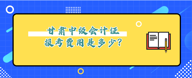 甘肅中級會(huì)計(jì)證報(bào)考費(fèi)用是多少