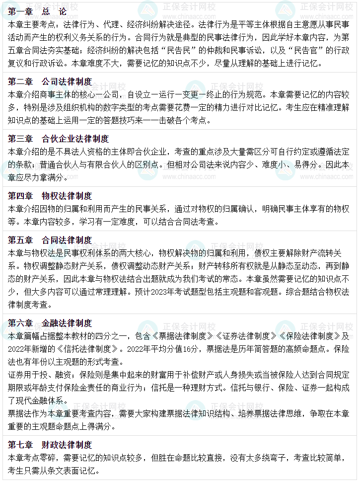【細化到章】2023年中級會計經濟法7個考前逐章學習策略