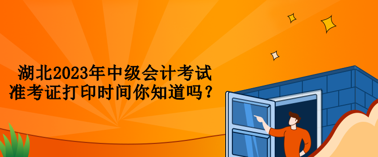 湖北2023年中級(jí)會(huì)計(jì)考試準(zhǔn)考證打印時(shí)間你知道嗎？