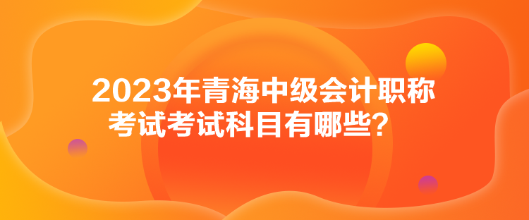 2023年青海中級(jí)會(huì)計(jì)職稱考試考試科目有哪些？