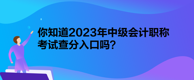 你知道2023年中級(jí)會(huì)計(jì)職稱考試查分入口嗎？