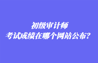 初級審計師考試成績在哪個網站公布？