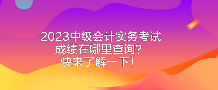 2023中級(jí)會(huì)計(jì)實(shí)務(wù)考試成績(jī)?cè)谀睦锊樵?？快?lái)了解一下！