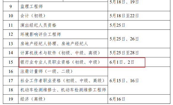 公布！24年銀行從業(yè)資格考試時間已公布！