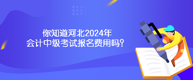 你知道河北2024年會計中級考試報名費用嗎？