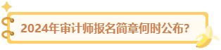 2024審計(jì)師報(bào)名簡(jiǎn)章何時(shí)公布？