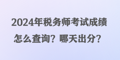 2024年稅務師考試成績怎么查詢？哪天出分？